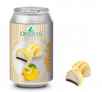 Velluto-can with mango cream chocolates (95g)