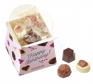 Happy Birthday-box with chocolate mix (200g)