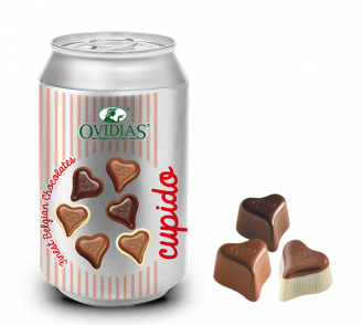 Cupido-can with chocolate hearts (95g)