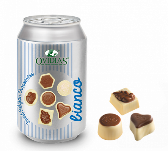 Bianco-can with white chocolates (95g)