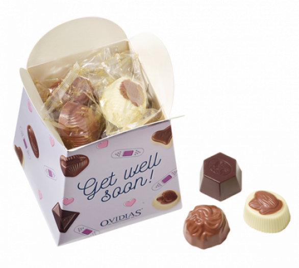 Get well soon-box with chocolate mix (200g)