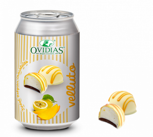 Velluto-can with mango cream chocolates (95g)